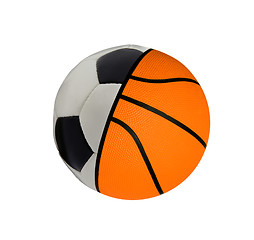 Image showing football with baketball - concept sports balls