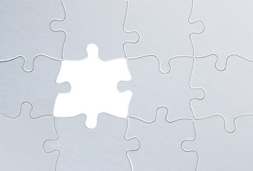 Image showing Jigsaw puzzle close up