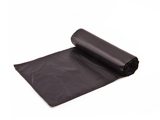 Image showing Roll of plastic garbage bag