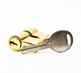 Image showing Lock and key isolated