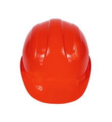 Image showing Stock image of red hard hat isolated on white