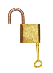 Image showing Key with lock isolated