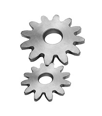 Image showing Metal gears isolated on white