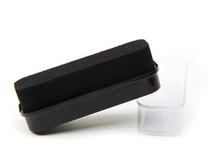 Image showing Black sponge for care of footwear