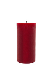 Image showing red candle isolated in front of white background