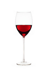 Image showing Red wine in glass isolated