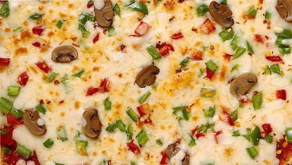 Image showing Tasty pizza close-up
