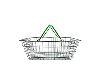 Image showing shopping basket on white background