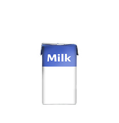 Image showing milk packet isolated over white background