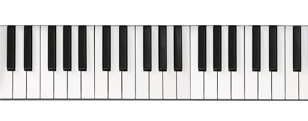 Image showing Piano keyboard close-up