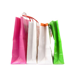 Image showing Assorted colored shopping bags