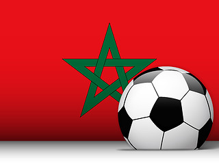 Image showing Morocco Soccer Ball with Flag Background