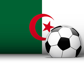 Image showing Algeria Soccer Ball with Flag Background
