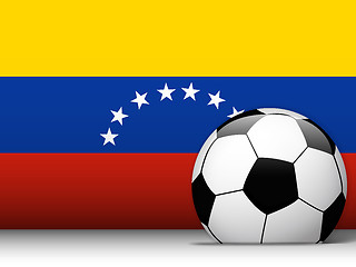 Image showing Venezuela Soccer Ball with Flag Background