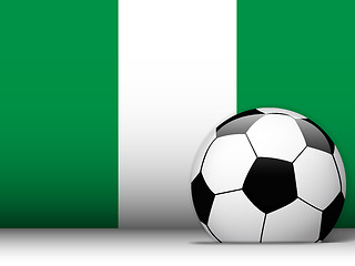 Image showing Nigeria Soccer Ball with Flag Background