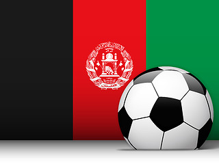 Image showing Afghanistan Soccer Ball with Flag Background