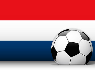 Image showing Netherlands Soccer Ball with Flag Background