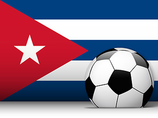 Image showing Cuba Soccer Ball with Flag Background