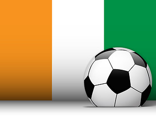 Image showing Ireland Soccer Ball with Flag Background