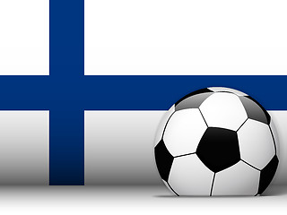 Image showing Finland Soccer Ball with Flag Background