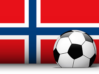Image showing Norway Soccer Ball with Flag Background