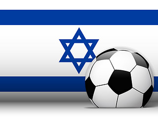 Image showing Israel Soccer Ball with Flag Background