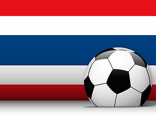Image showing Thailand Soccer Ball with Flag Background