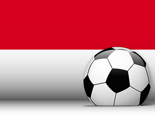 Image showing Monaco Soccer Ball with Flag Background