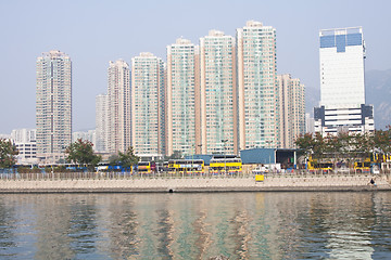 Image showing Hong Kong downtown at day
