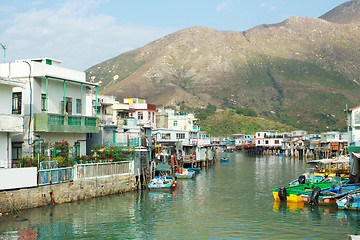 Image showing Stilt houses in Tai O fishing village in Hong Kong