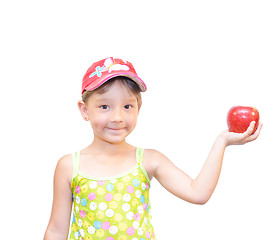 Image showing The Child and apple