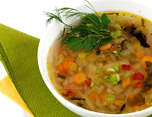 Image showing Bowl of Vegetable Soup