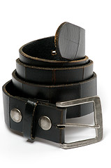 Image showing Black Leather belt 