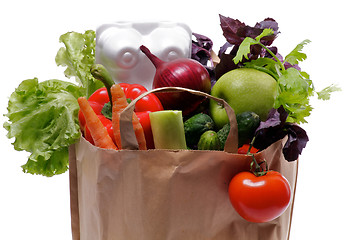 Image showing Healthy Eating in Shopping Bag
