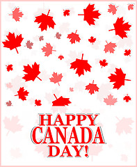 Image showing Happy Canada Day greetings card