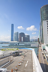 Image showing Hong Kong skyling and office buildings