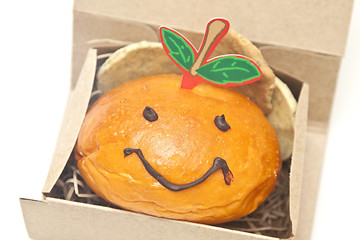 Image showing Smiley face bread