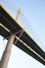 Image showing Ting Kau Bridge at day time in Hong Kong
