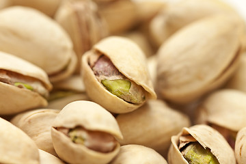 Image showing Shelled pistachio background