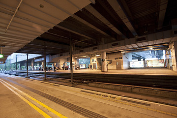 Image showing Light rail station in Hong Kong