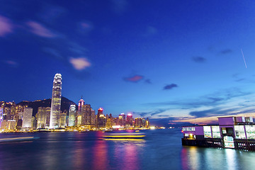 Image showing Hong Kong skyline at night