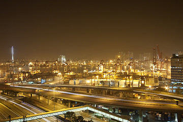 Image showing Traffic in highway of a modern city