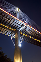 Image showing Ting Kau Bridge in Hong Kong, close-up. 