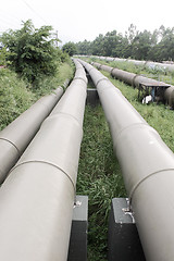 Image showing Metal water pipelines