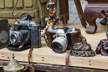 Image showing Market selling old cameras 