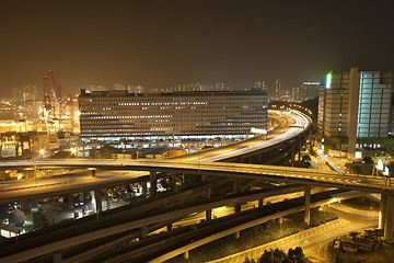 Image showing Traffic in highway of a modern city