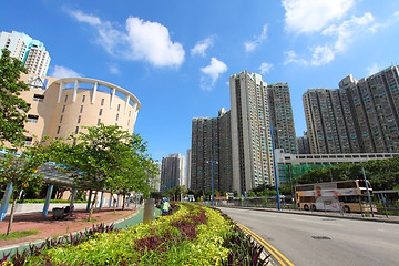 Image showing Tin Shui Wai downtown in Hong Kong at day