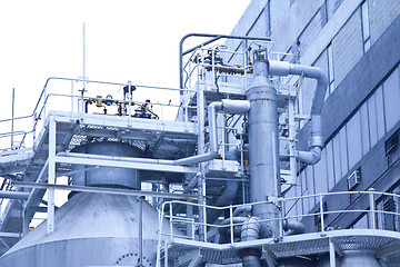 Image showing Gas tanks in gas processing plant in Hong Kong