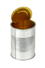 Image showing Opened empty tin can