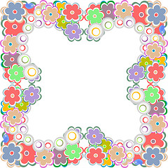 Image showing Vector illustration of a flower border